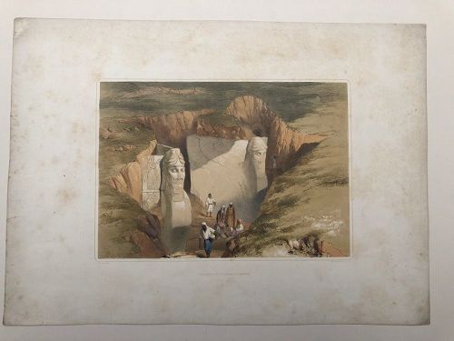 Lithograph of Nimrud being excavated, published 1852