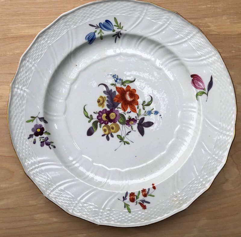 Pair porcelain plates c. 1810 probably Coalport