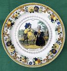 Earthenware transfer printed plate “Donkey Walk,” French c. 1850