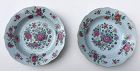 Chinese export pair of soup plates circa 1790