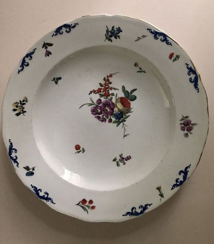 Oude Loosdrecht Dutch porcelain soup plate 1771-84