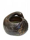 Wooden vase for ikebana