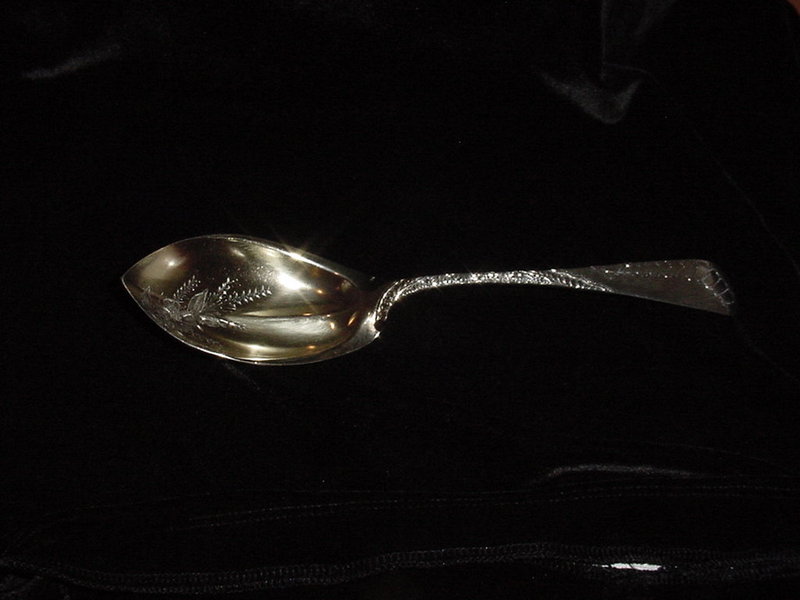 Antique Sterling Silver Serving Spoon