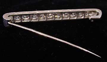 Art Deco Platinum &amp; 4 Carat Diamond Pin