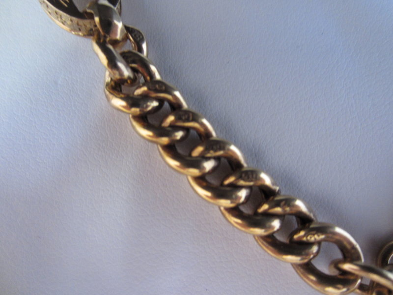 Victorian 9k Yellow Gold Watch Chain