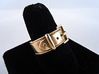 18k Yellow Gold Buckle Ring - Chester 1901