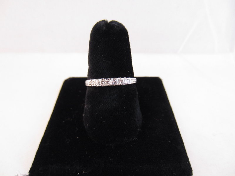 18k White Gold and Diamond Wedding Band