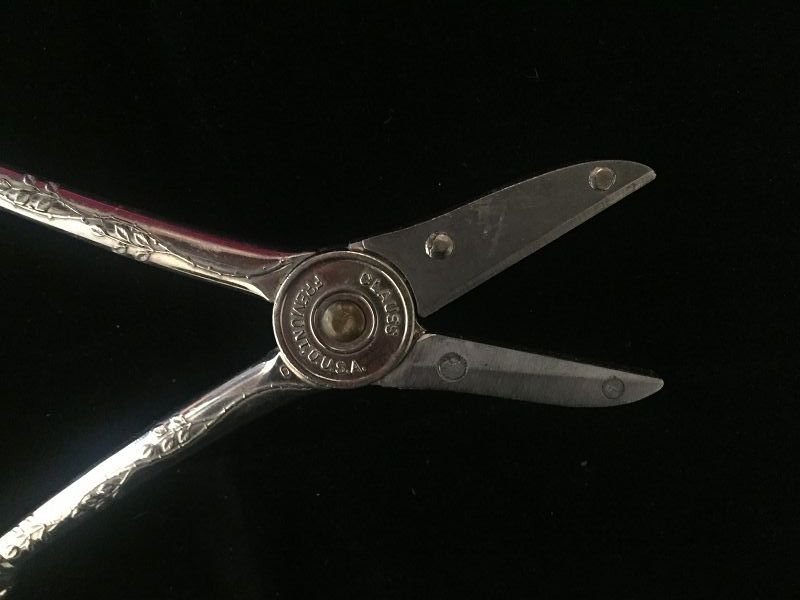 Antique Silver Plate Garden Shears