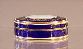 Cobalt Blue & Gold Enamel Box
