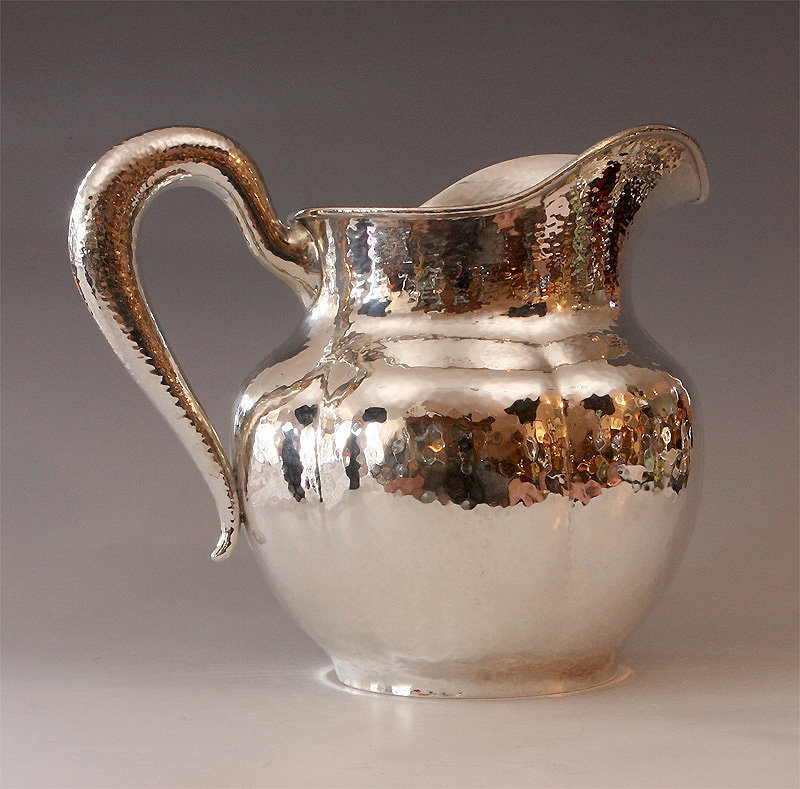 Sparkling Hammered Sterling Pitcher