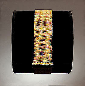 14K Yellow Gold Mesh Woven Bracelet