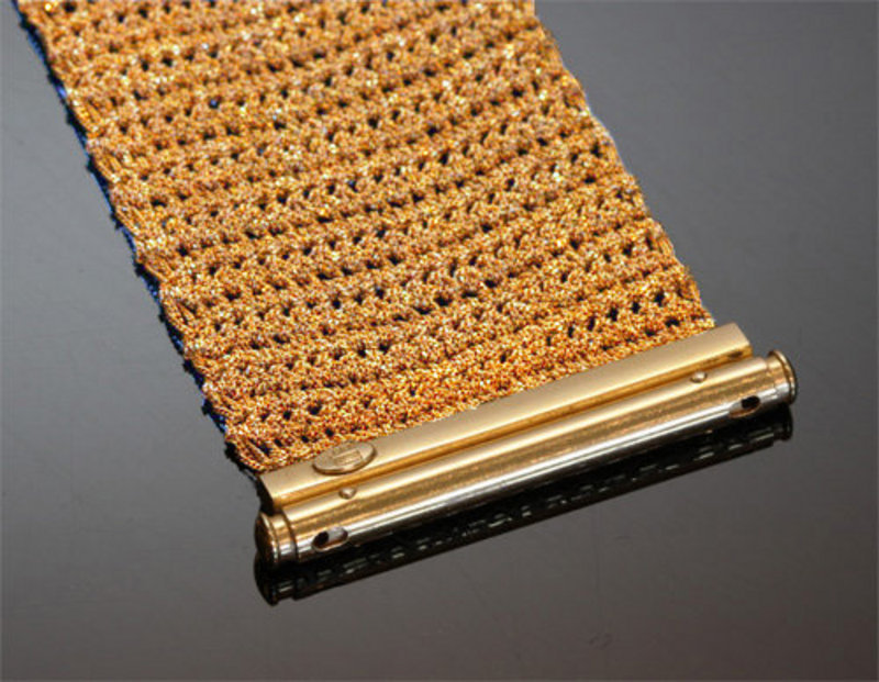 14K Yellow Gold Mesh Woven Bracelet