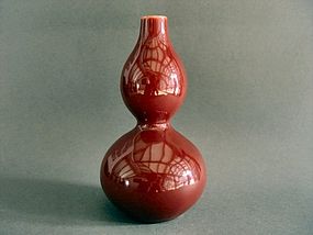 A Double Gourd shape Oxblood  Vase