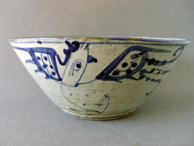 A large Korean Choson  Period blue and white bowl
