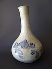 A Korean blue and white pear shaped vase