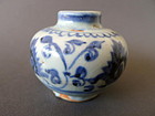 A most decorative Ming Yongle blue and white jarlet