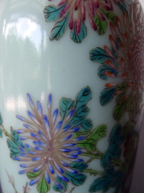 A excellent  Yongzheng marked Famille Rose vase