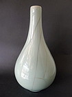 A large Qing Dyn. 18th century Guan type bottle vase