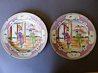 A pair of Qianlong Period Famille Rose dishes
