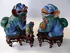 Pair Kangxi Buddhistic lions,  Aristocratic collection