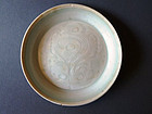 Small lovely Song Dynasty Qingbai glazed dish with incised decoration