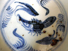A lovely Ming Dynasty Hongzhi Period blue and white "Fish" Dish
