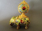 A  nice, high quality 19th. century Cloisonne caparisoned Elephant