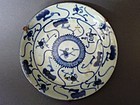 A nice marked Qing Dynasty blue and white dish