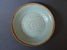 A Southern Song Qingbai double fish dish, superb blue-green glaze
