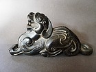 Superbly cast eighteenth century bronze Kilin or Lion ( paper weight )