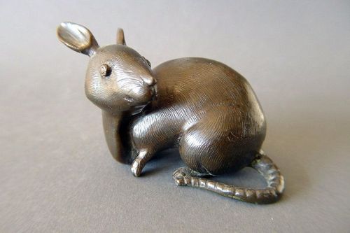 A "Castiglione inspired" Qianlong period bronze rat