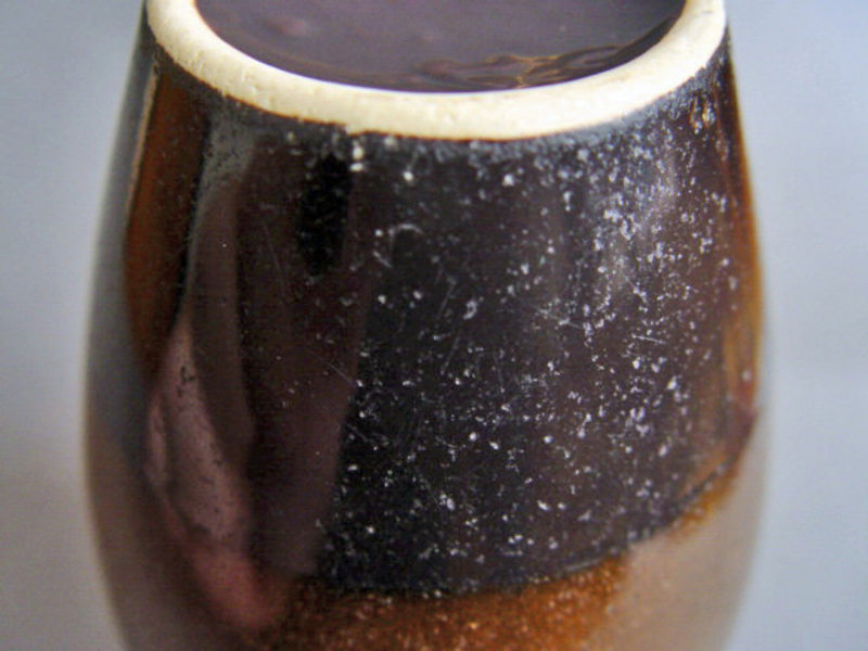 Rare  two-colored  Teadust  glazed Meiping.