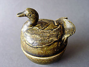 Extremely rare Duck shape  Song Dyn. Yaozhou cover-box