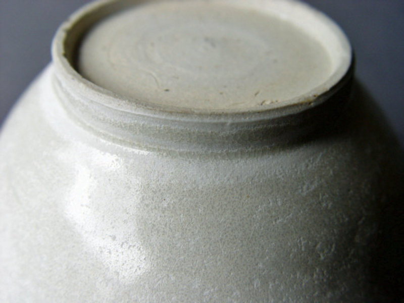 Rare Annamese white glazed Bowl with molded decoration