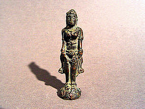 18th. Century Javanese Bronze Vishnu figure