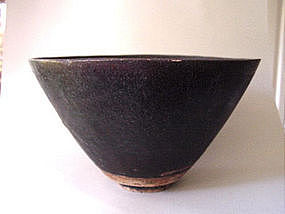 Very big Song - Yuan dark brown glazed bowl !