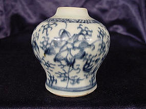 Qing dynasty blue and white jarlet !