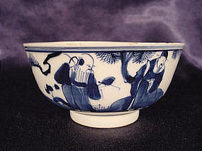 Qing Dynasty blue and white bowl !