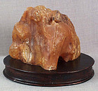 19c Chinese SCHOLAR’S ROCK AMBER