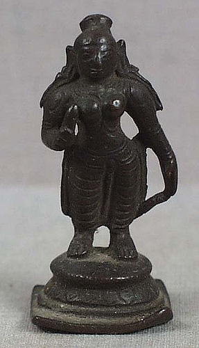 19c Indian bronze nude BHUDEVI