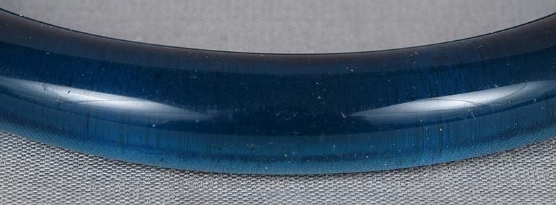 19c Chinese Peking glass aquamarine bangle BRACELET