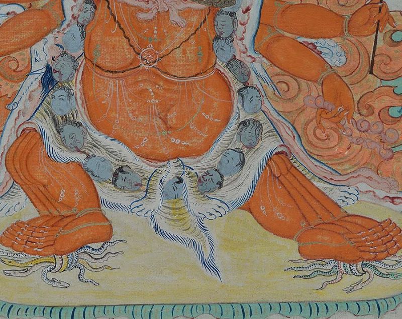 Early 19c Tibetan thangka HAYAGRIVA