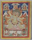 Early 19c Tibetan thangka WHITE HAYAGRIVA