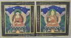 Pair early 19c Tibetan thangkas BUDDHA & TSONGKHAPA