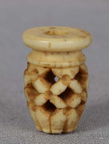 19c staghorn OJIME netsuke slide SAKE JAR