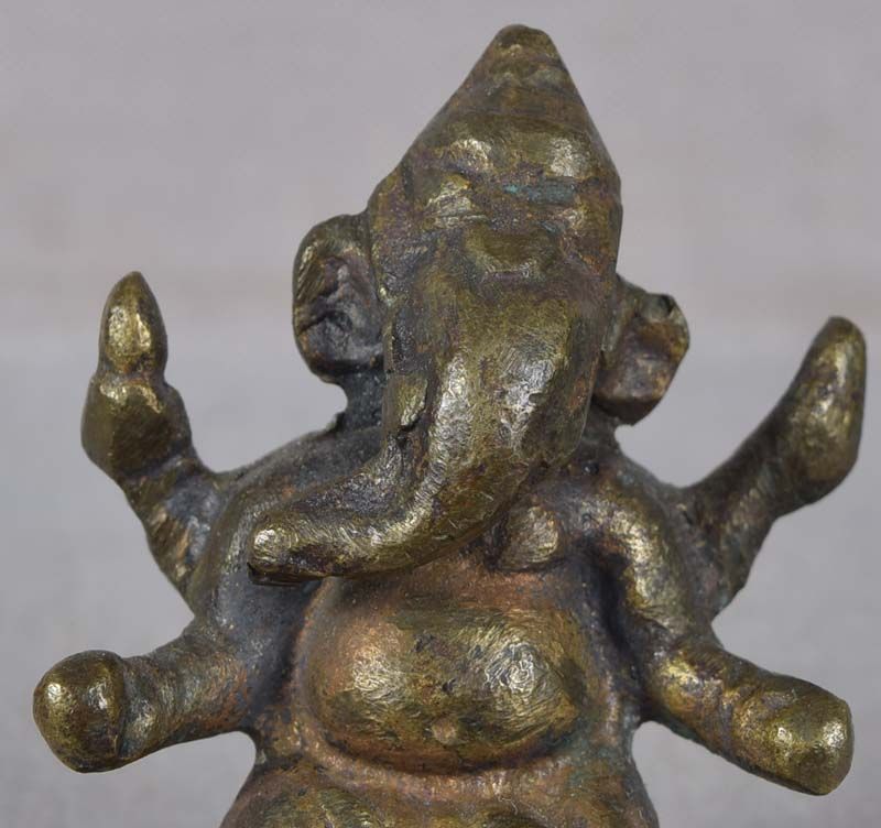 19c Indian bronze GANESHA