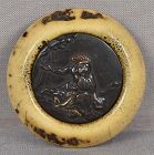 19c netsuke KYOYU Sage of Bamboo Grove by waterfall