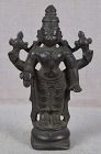 18c Indian bronze votive statue VISHNU