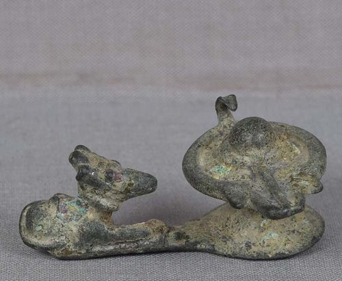 16/17c Indian bronze & SHIVA LINGAM & NANDI bull