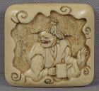 19c netsuke OIL THIEF Taira no Tadamori